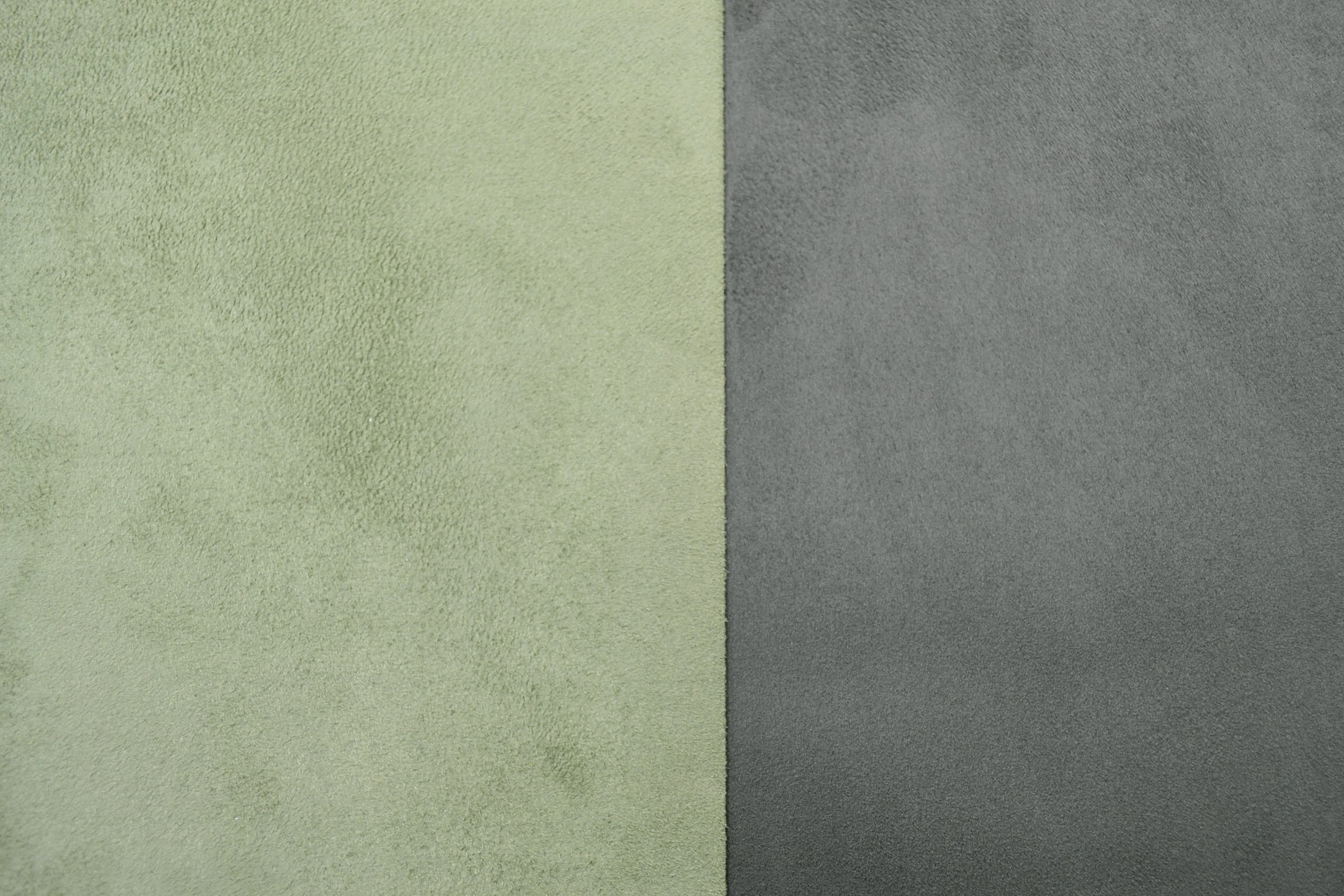 SUÉDINE - Double face vert kaki / vert