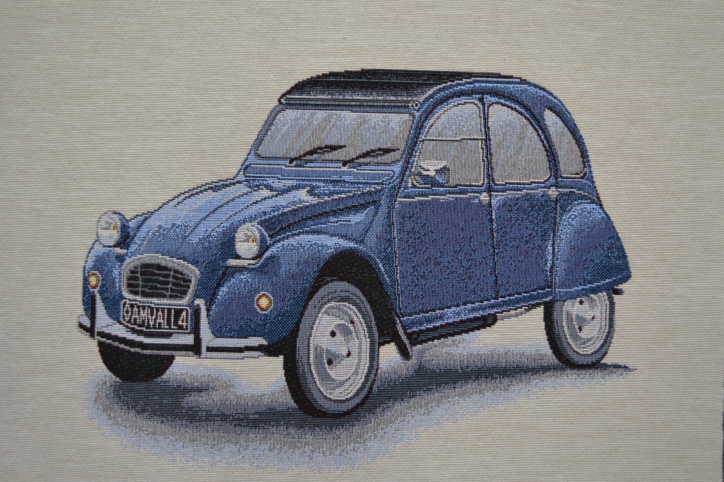 Carré - 2 CV bleue