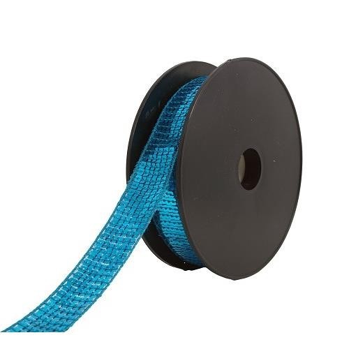 Mercerie - Paillettes carré 24 mm bleu turquoise