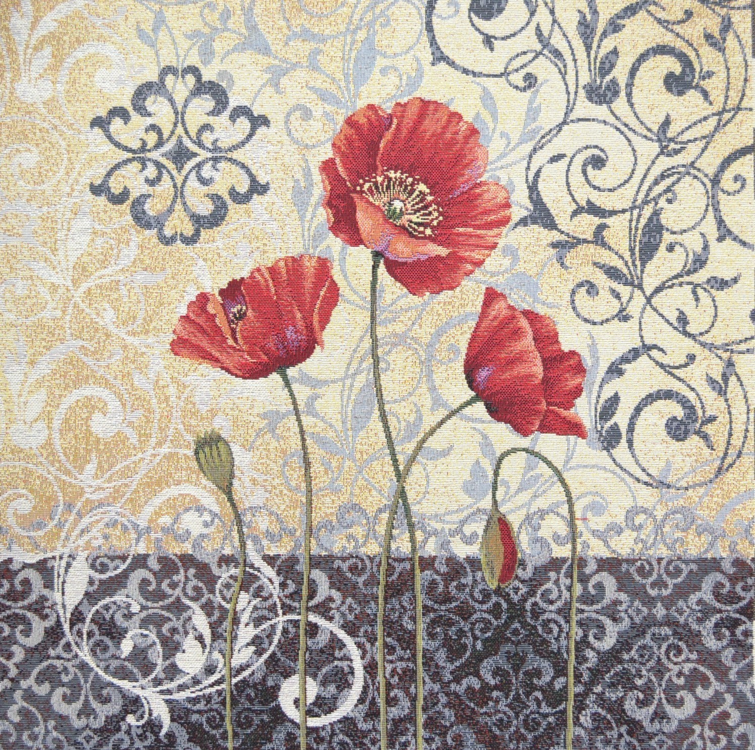 Carré - Coquelicots