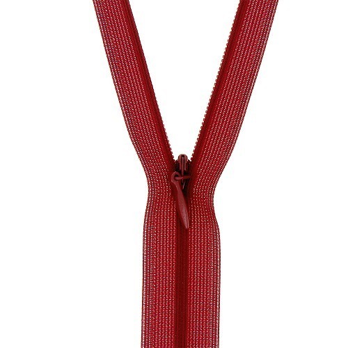 Mercerie - Fermeture éclair invisible rouge