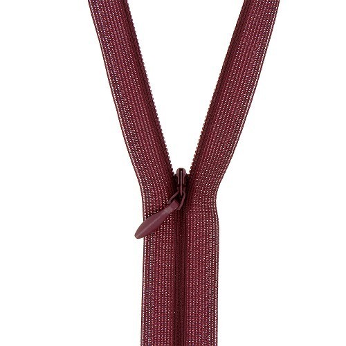 Mercerie - Fermeture éclair invisible bordeaux