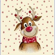 Carré - Renne de Noël