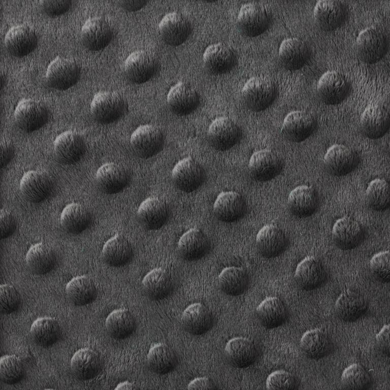 Minky - Tissu doudou gris anthracite