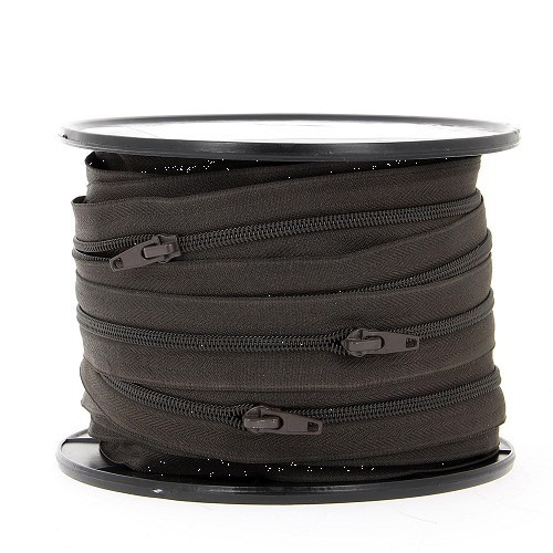 Mercerie - Fermeture éclair au mètre marron