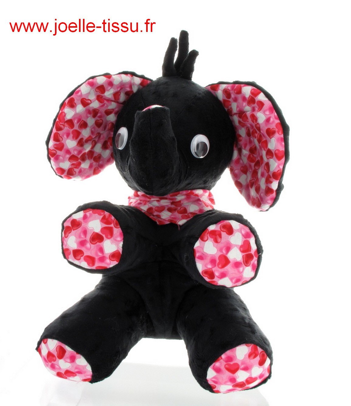 elephant doudou noir