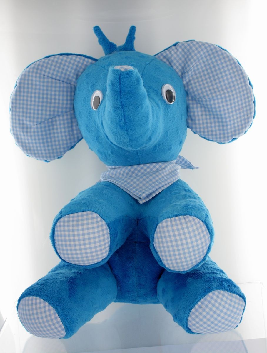 elephant doudou bleu
