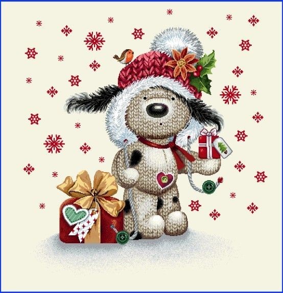 Carré - Ourson de Noël