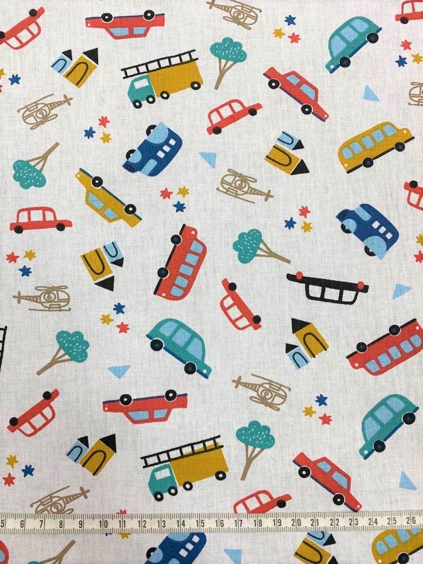 Coton 150 - Les transports fond blanc