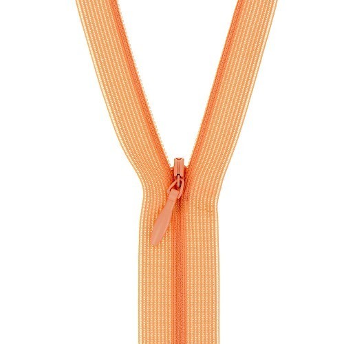 Mercerie - Fermeture éclair invisible corail