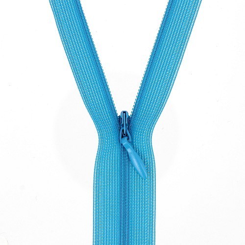 Mercerie - Fermeture éclair invisible bleue