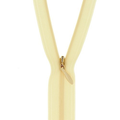 Mercerie - Fermeture éclair invisible beige claire