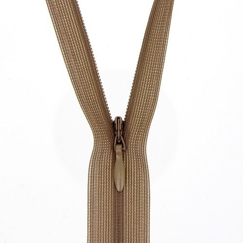 Mercerie - Fermeture éclair invisible marron