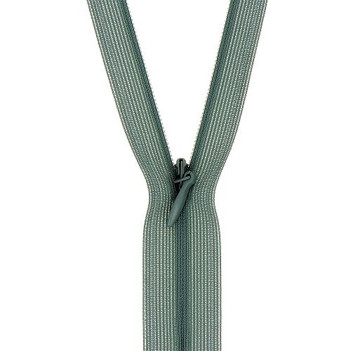 Mercerie - Fermeture éclair invisible gris vert