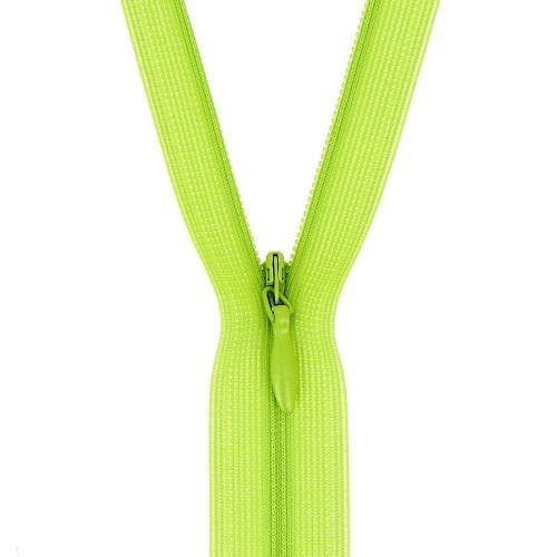 Mercerie - Fermeture éclair invisible vert pomme