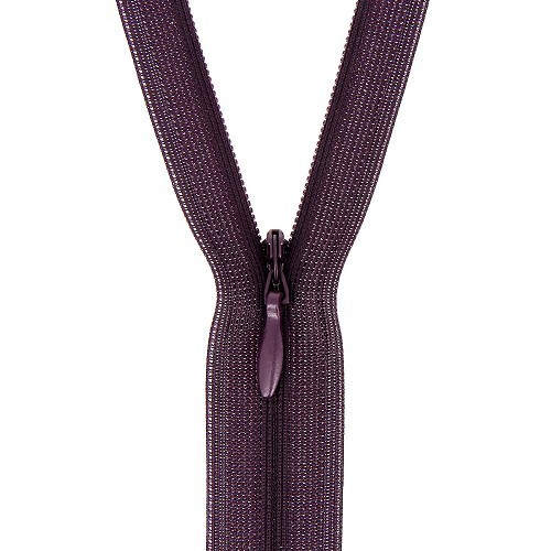 Mercerie - Fermeture éclair invisible violet foncé