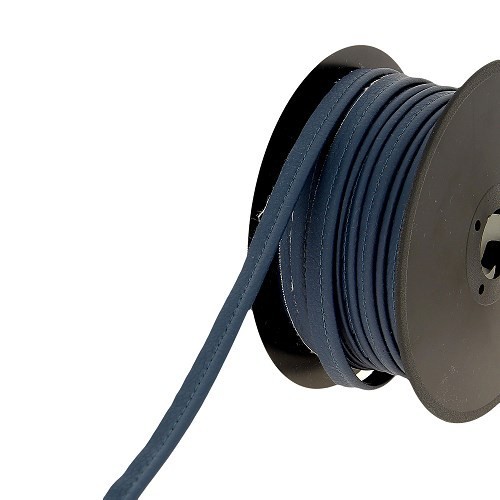 Mercerie - Passepoil simili cuir bleu marine 10mm