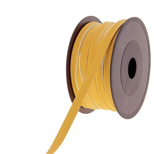 Mercerie - Passepoil simili cuir moutarde 10mm