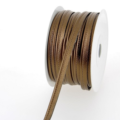 Mercerie - Passepoil simili cuir bronze 10mm