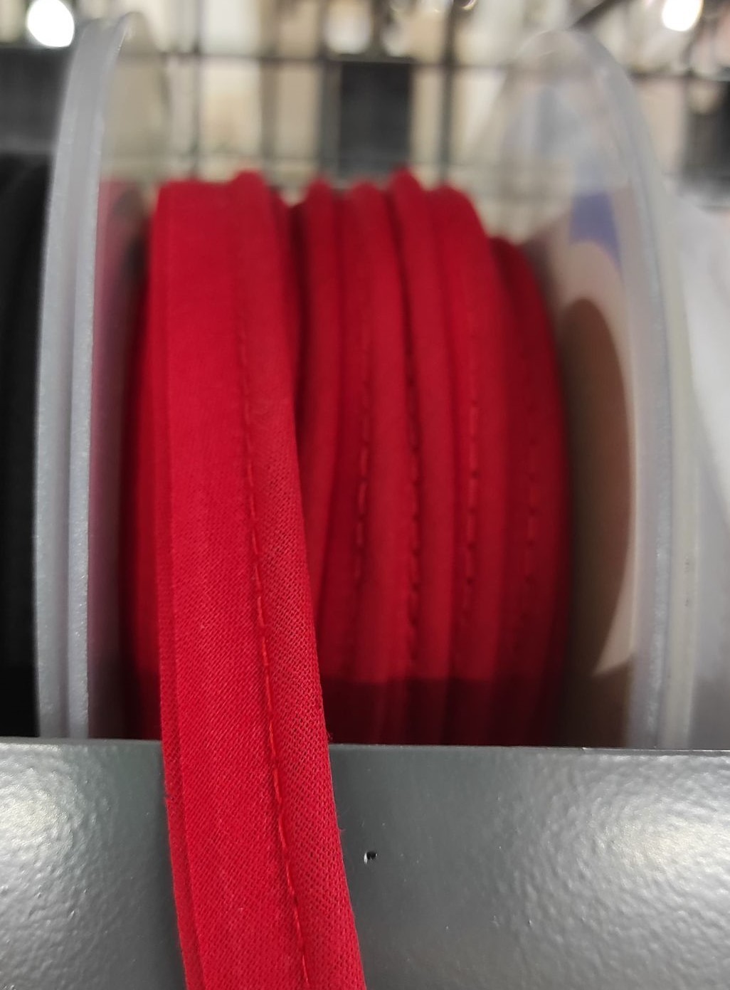 Mercerie - Passepoil polycoton 15mm rouge