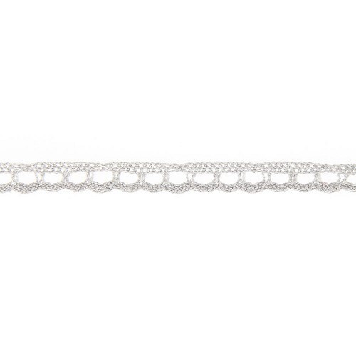 Mercerie - Dentelle coton grise 10mm