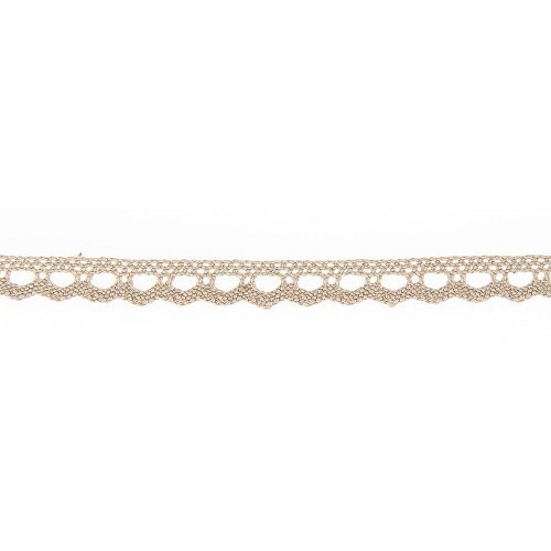 Mercerie - Dentelle coton beige 10mm