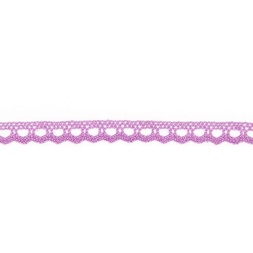 Mercerie - Dentelle coton parme 10mm