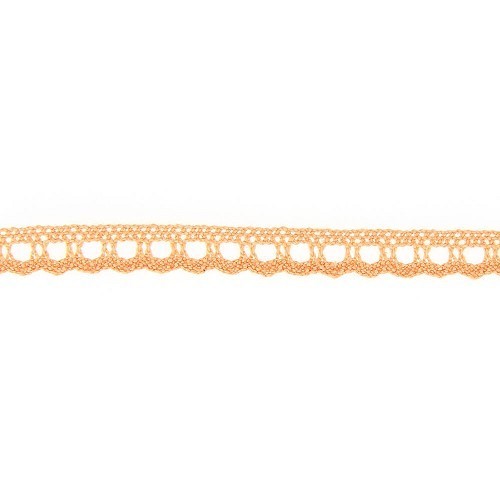 Mercerie - Dentelle coton orange pastel 10mm