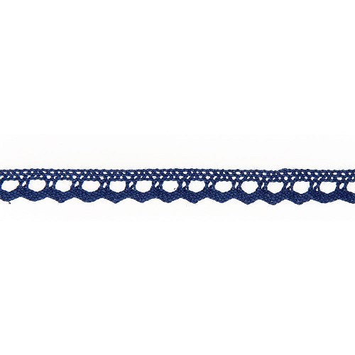 Mercerie - Dentelle coton bleue marine 10mm