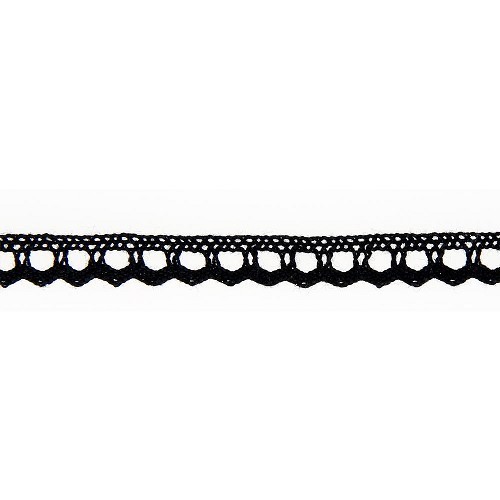 Mercerie - Dentelle coton noire 10mm