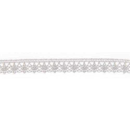 Mercerie - Dentelle coton grise claire 12mm