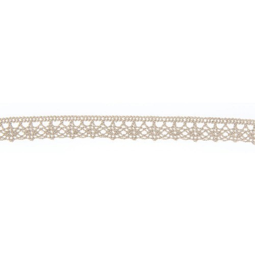 Mercerie - Dentelle coton beige 12mm