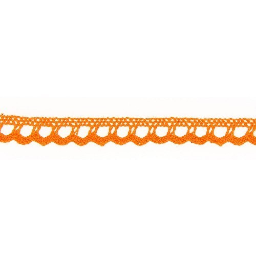 Mercerie - Dentelle coton orange 12mm
