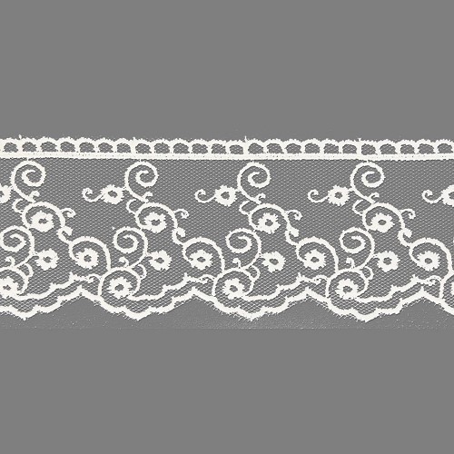 Mercerie - Dentelle tulle 40mm écrue