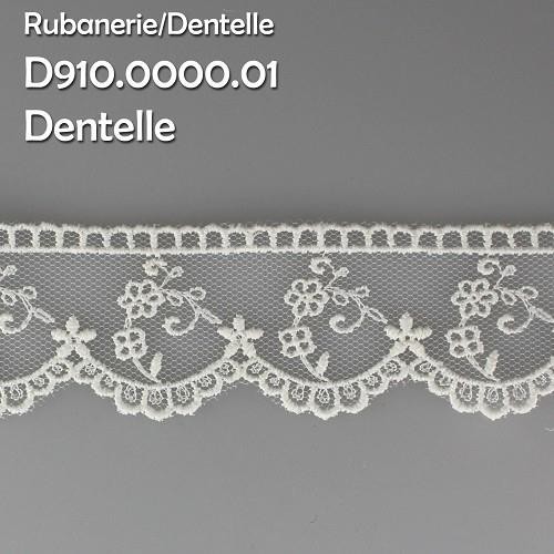 Mercerie - Dentelle tulle 30mm écrue