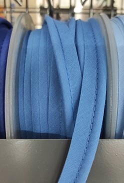 Mercerie - Passepoil polycoton 15mm bleu