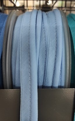 Mercerie - Passepoil polycoton 15mm bleu ciel