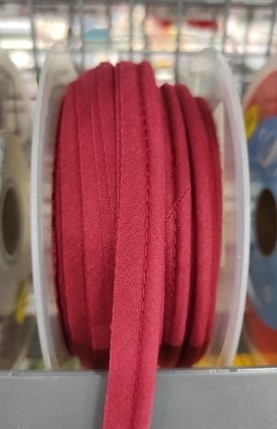 Mercerie - Passepoil polycoton 15mm bordeaux