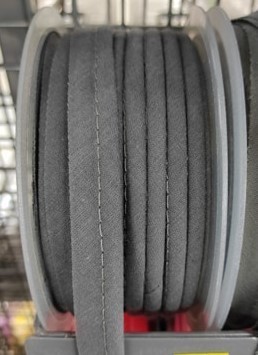 Mercerie - Passepoil polycoton 15mm gris