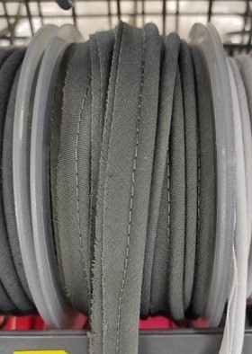 Mercerie - Passepoil polycoton 15mm gris marron