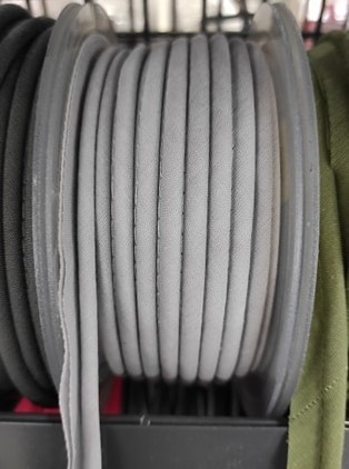 Mercerie - Passepoil polycoton 15mm gris claire