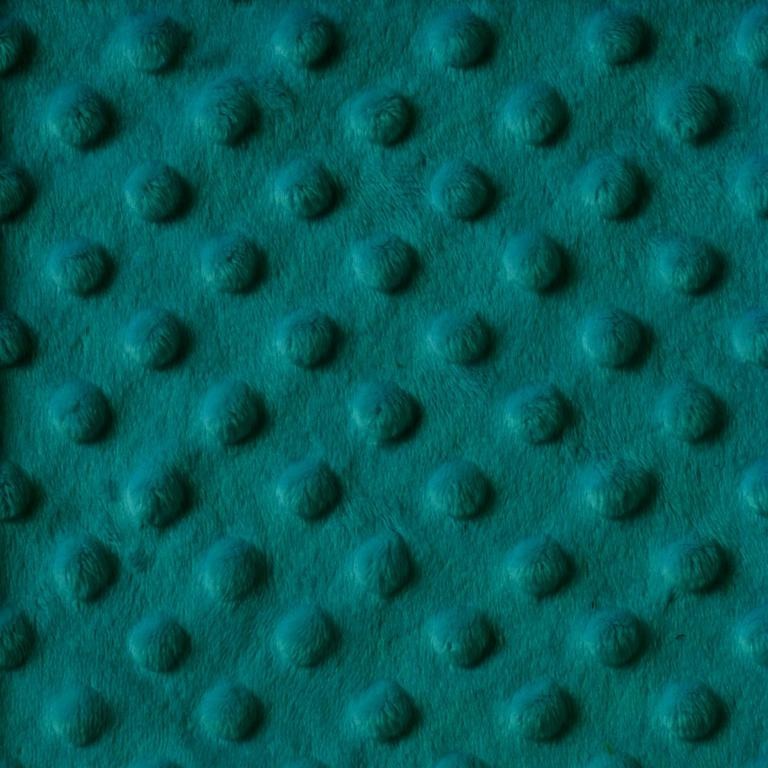 Minky - Tissu doudou paon