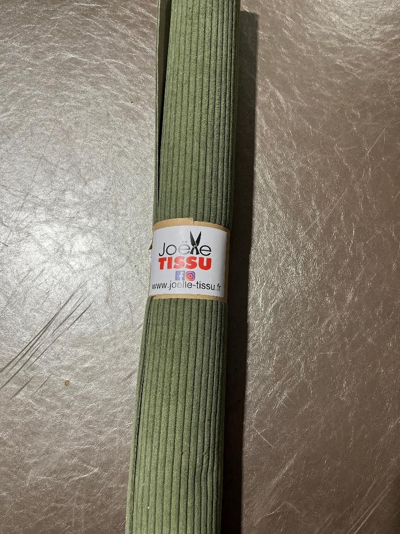 Coupon velours cottelé - Kaki
