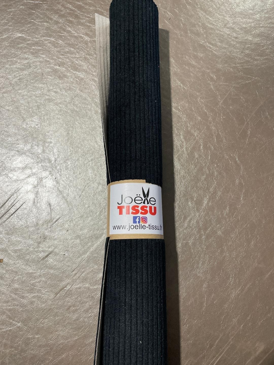 Coupon velours cottelé - Noir