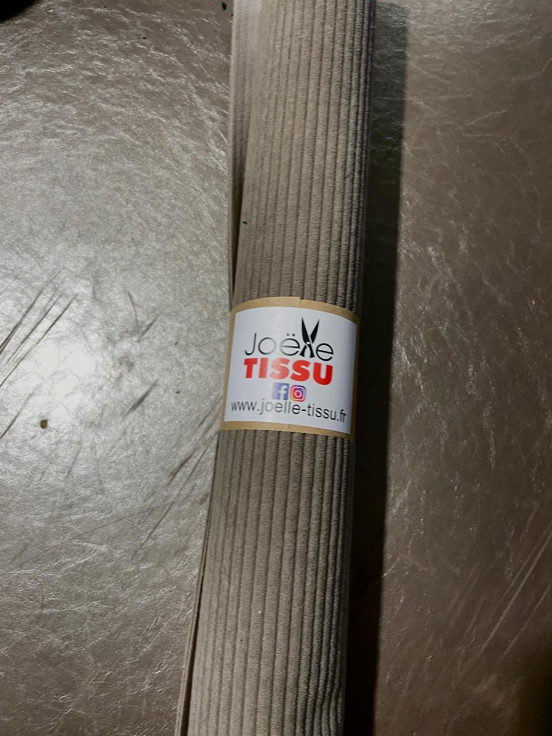 Coupon velours cottelé - Taupe