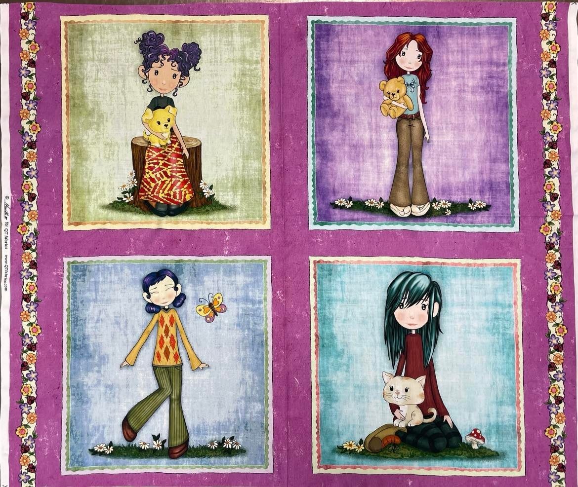 Panneau - Big little girls pink