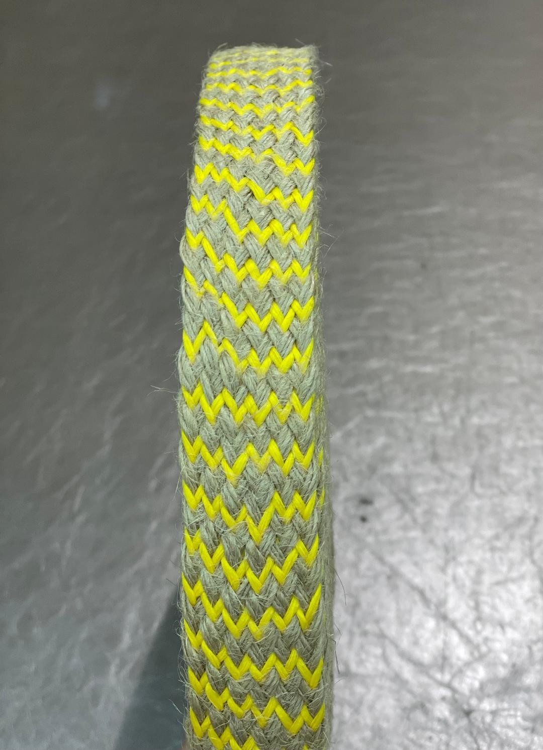 Tresse jute et polyster jaune