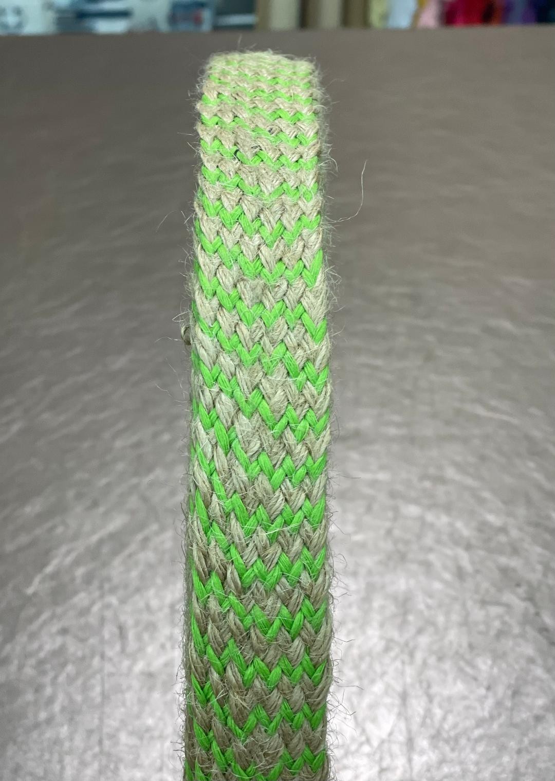 Tresse jute et polyster vert