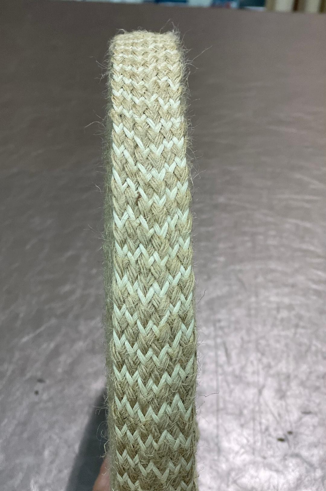 Tresse jute et polyster ecru