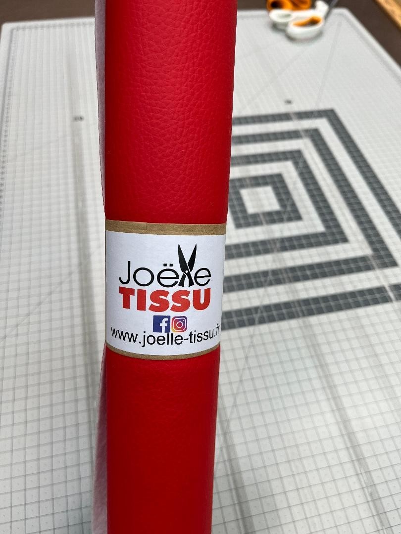 Simili cuir - rouge 50x70 cm